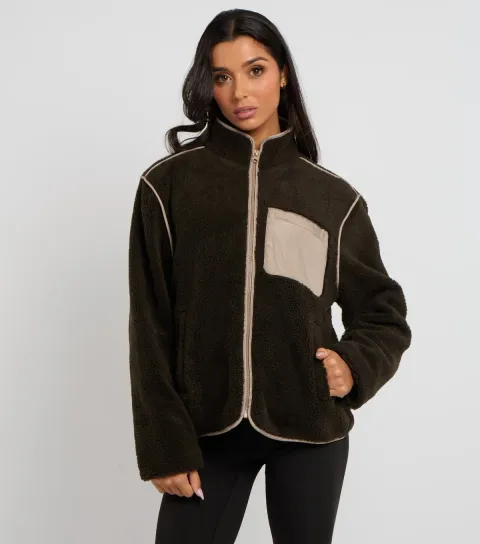 Women's Light Khaki Fleece Jacket