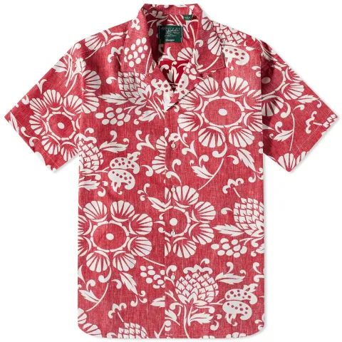 Duke's Pareo Reverese Print Camp Collar Shirt