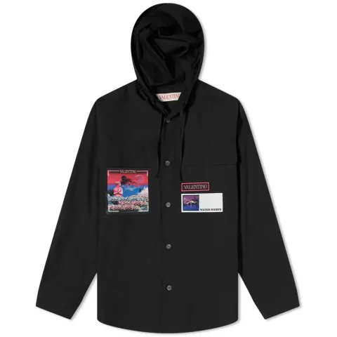 Patches Hooded Overshirt