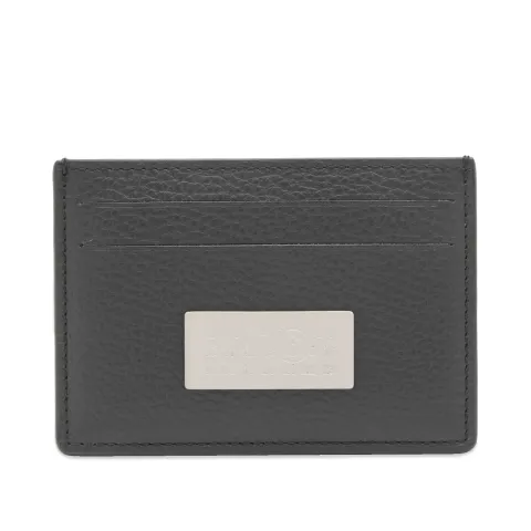 Grain Leather Number Logo Card Holder