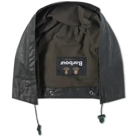 Waxed Cotton Plain Hood