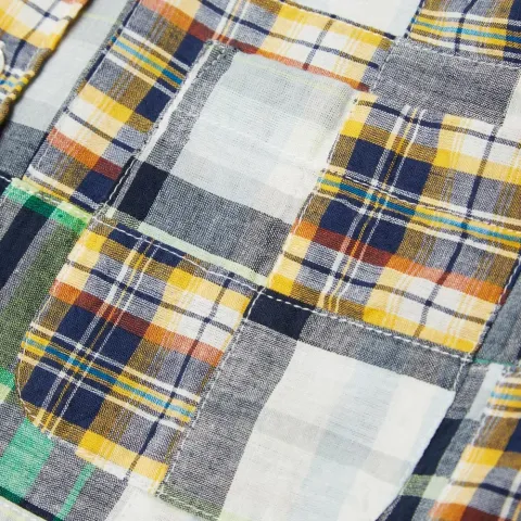 SOPHNET. Patchwork Button Down Shirt