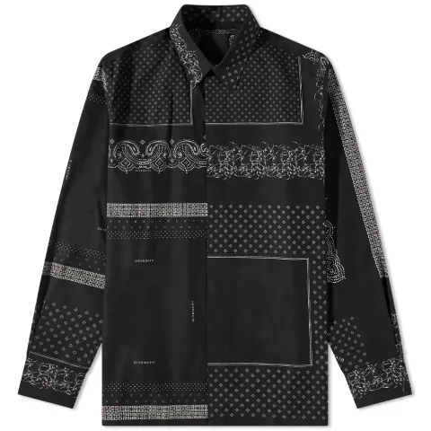 Bandana Print Boxy Fit Shirt