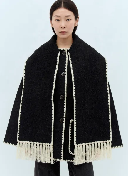 Embroidered Scarf Jacket