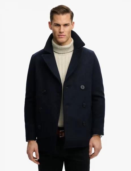 Superdry & Co Wool Blend Pea Coat