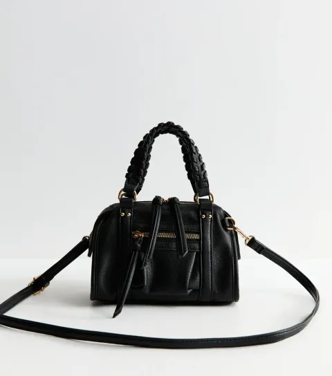New Look Black Faux Leather Small Crossbody Bag Vegan