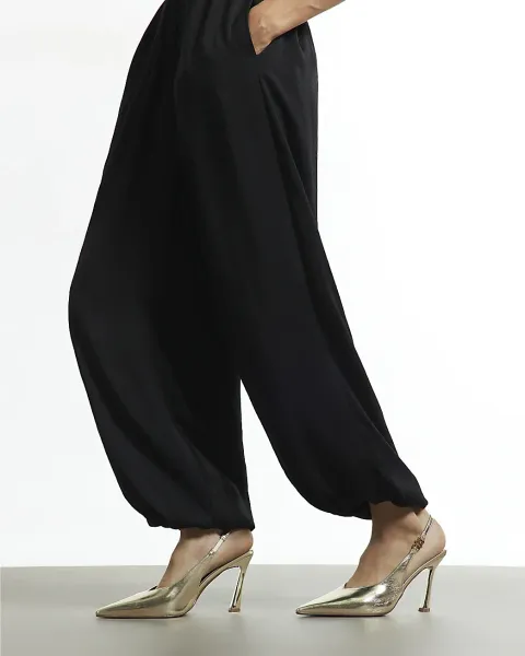 River Island Slingback Logo Court Heels