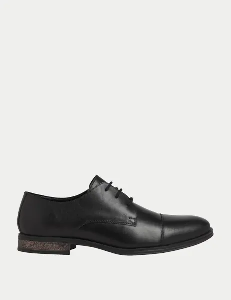 Jack & Jones Leather Derby Shoes Black