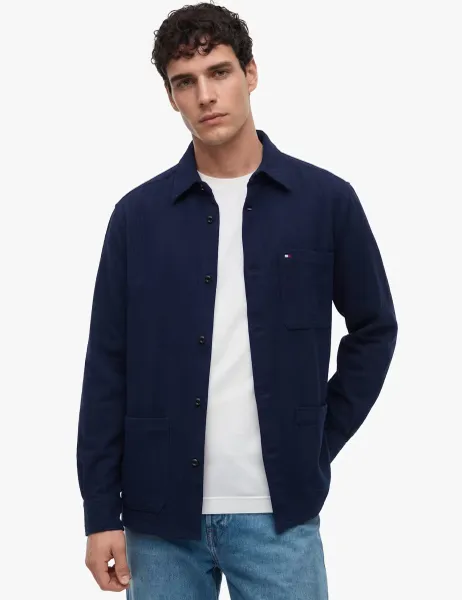 Tommy Hilfiger Regular Fit Cotton Rich Overshirt Navy