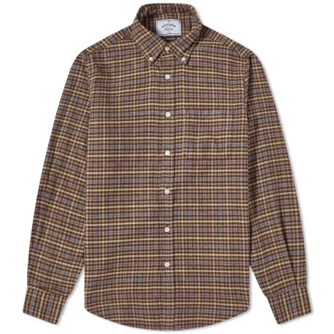 Twill Button Down Check Shirt