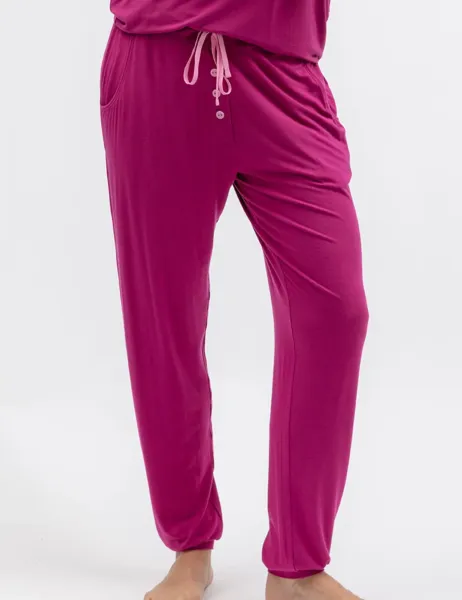 Cyberjammies Jersey Pyjama Bottoms Magenta