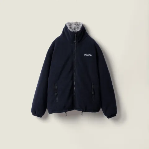 Fleece down jacket