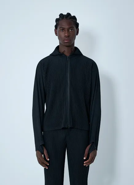 Hooded Pleated Jacket