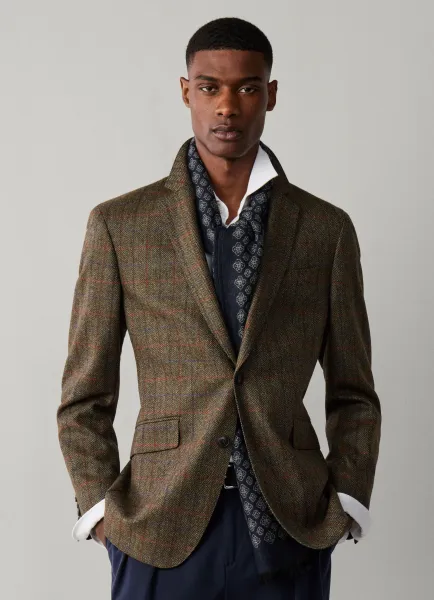 Hackett Wool-Cashmere Check Blazer - Woven in Italy