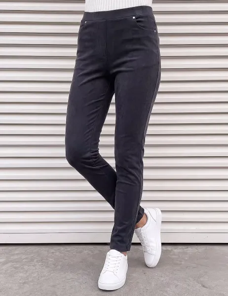 Roman Cord Straight Leg Trousers Navy Mix