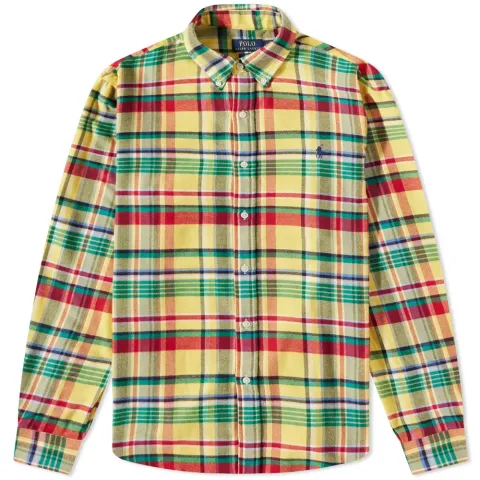 Button Down Plaid Flannel Shirt