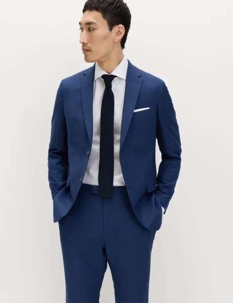 Marks & Spencer Skinny Fit Stretch Ultimate Suit Jacket Dark Indigo