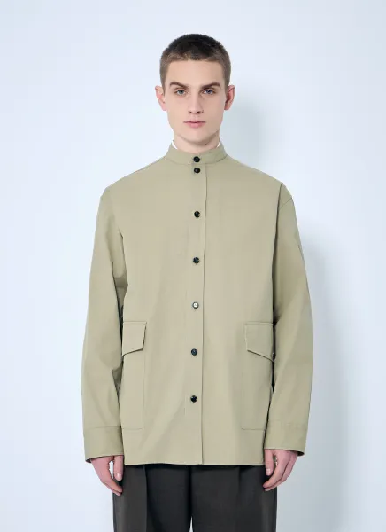 Light-Cotton Twill Overshirt