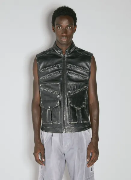 Leather Biker Vest