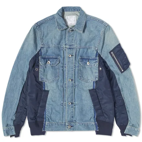 Denim x Nylon MA-1 Jacket