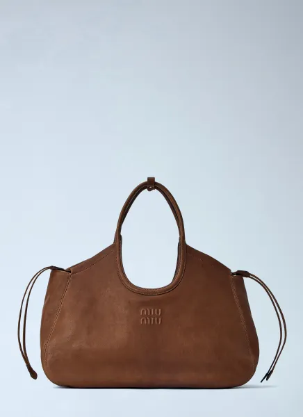 MIU MIU Ivy Nappa Leather Shopping Bag