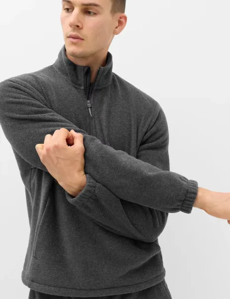 Goodmove Half Zip Micro Fleece Charcoal