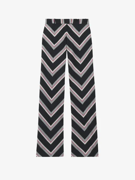 Chevron Stripe Bumster Trousers