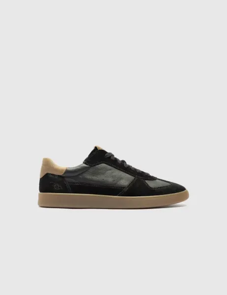 Rodd & Gunn Leather Lace Up Trainers Black