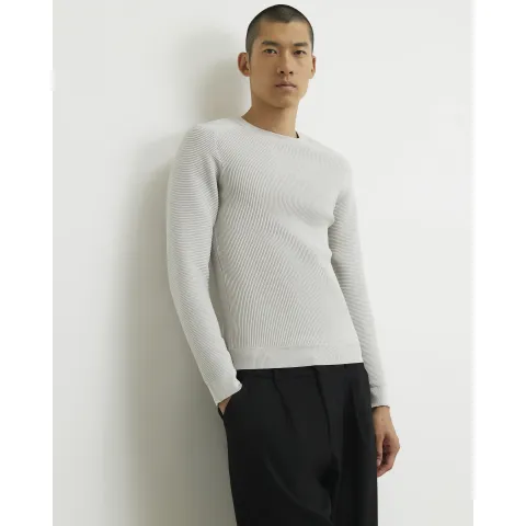 River Island Muscle Fit Long Sleeve Jumper