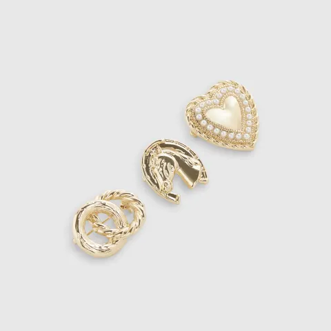 River Island Icon Brooch 3 Pack