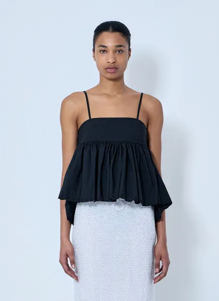 CBselena Embroidered Taffeta Top