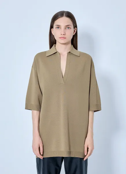 Max Mara Oversized Knit Polo Shirt