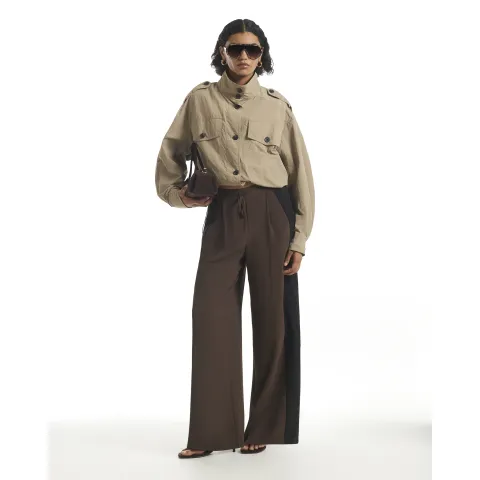 River Island Side Stripe Wide Leg Joggers