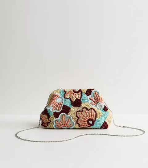 Multicoloured Slouchy Beaded Shoulder Bag
