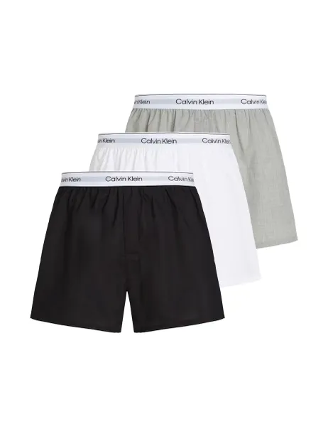 Calvin Klein 3 Pack Icon Cotton Stretch Boxers Grey Mix
