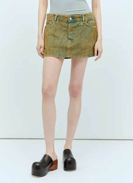 Denim Cord Mini Skirt