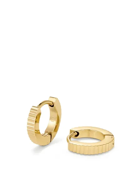 Mini Pleat Huggie Hoop Earrings