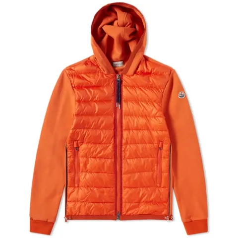Down Front Jersey Zip Hoody