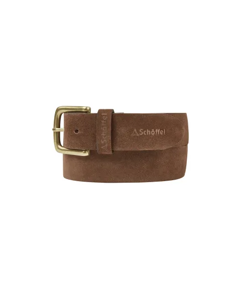 Schöffel Country Castleton Leather Belt - Chocolate Suede