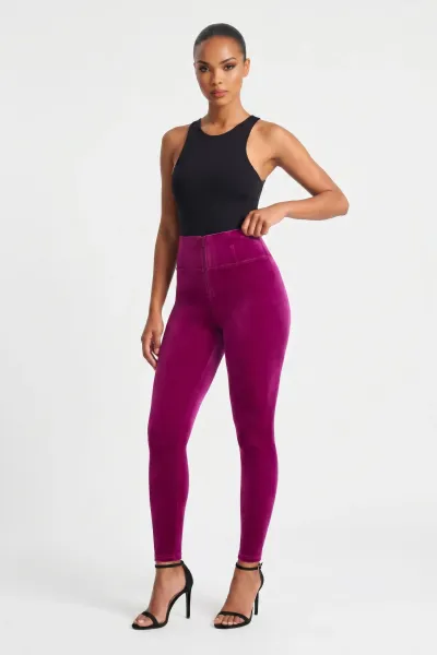 Freddy WRUP Velvet - High Waisted - Full Length - Magenta