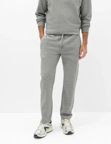 Marks & Spencer Cotton Rich Straight Leg Joggers Grey Marl