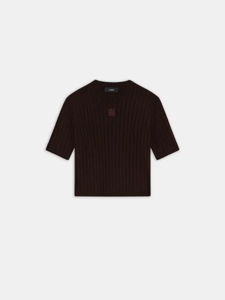 WOMEN - WOMEN'S MA CABLE KNIT TEE - Dark Brown