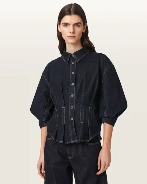 Nancy Fitted Denim Shirt