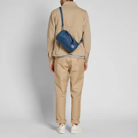 Denim Barrel Shoulder Bag
