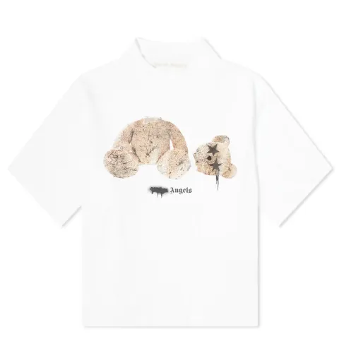 Sprayed Bear Cropped T-Shirt