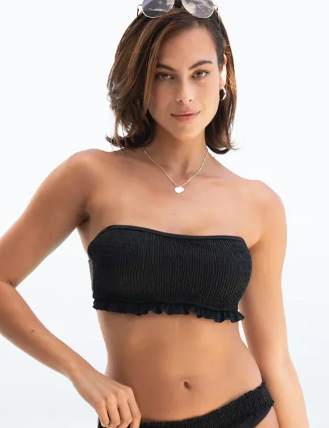 Pour Moi Free Spirit Strapless Underwired Top (C-G) Black
