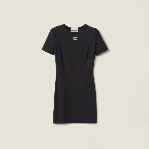 Stretch jersey minidress