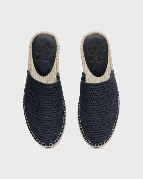 Vilebrequin Men Raffia-effect Slides Solid