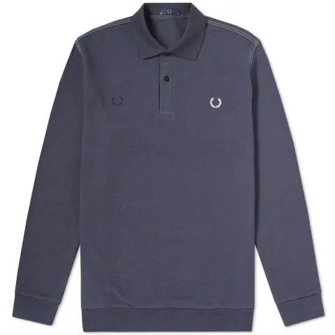 Fred Perry Laurel Long Sleeve Contrast Stitch Double Logo Polo