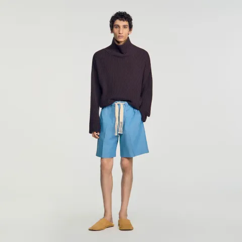 Faded cotton shorts